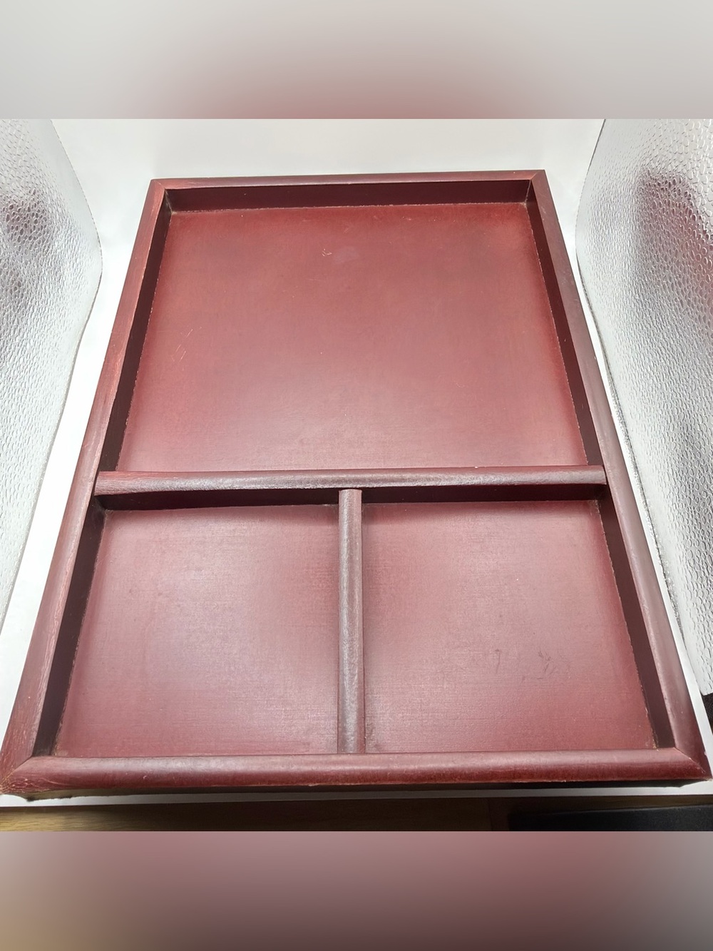 Totes Deluxe Cherry Wood Finish Arm Rest Chair Caddy tray - 12 1/2" x 9 1/2"